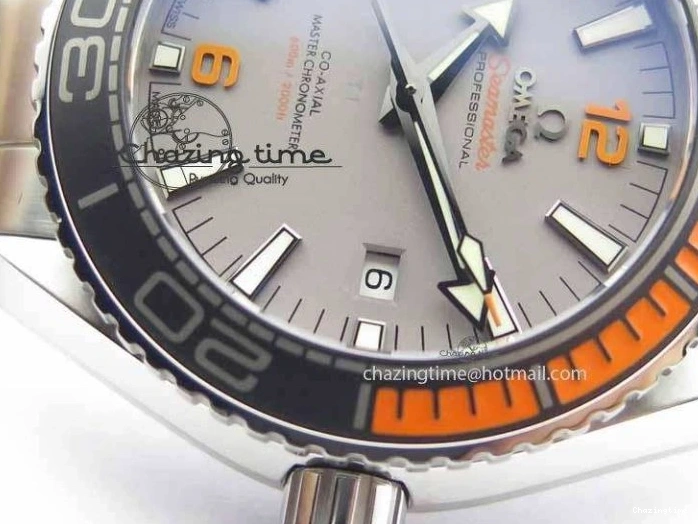 0211 Stretchable Planet Ocean 2016 43.5mm SS OM 1:1 Best Edition Gray Dial On SS Bracelet A 8163